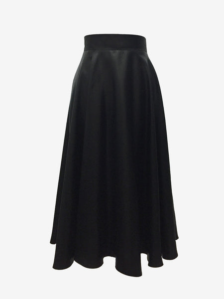 Slick Black Dare To Flare Skirt
