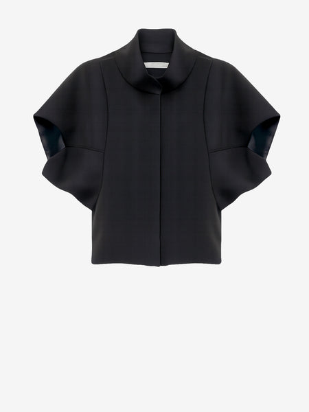 Black Crop Vest Jacket