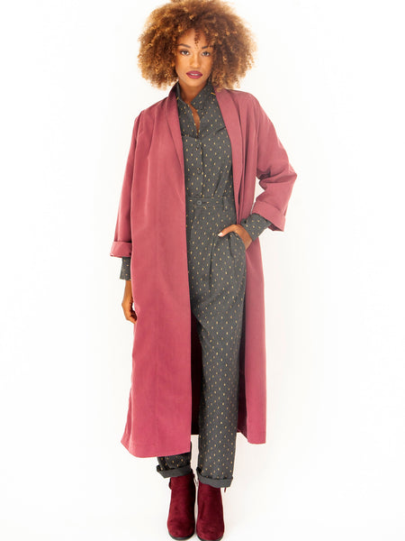 Plum cheap trench coat