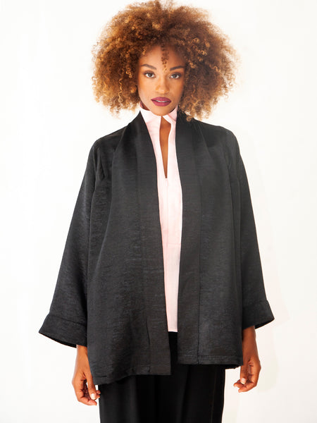 zoe ゾーイ collarless jacket サマー ジャケット 黒 ZOE (ゾーイ) | OUTER WEAR(アウター) | Dice&Dice | ONLINE STORE