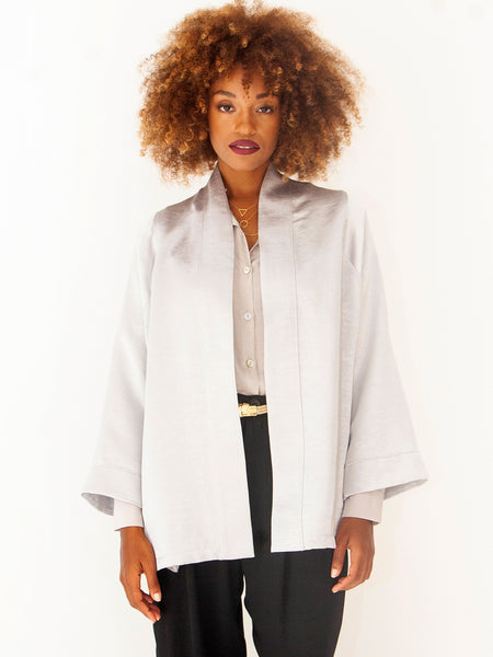 Silver hotsell kimono jacket