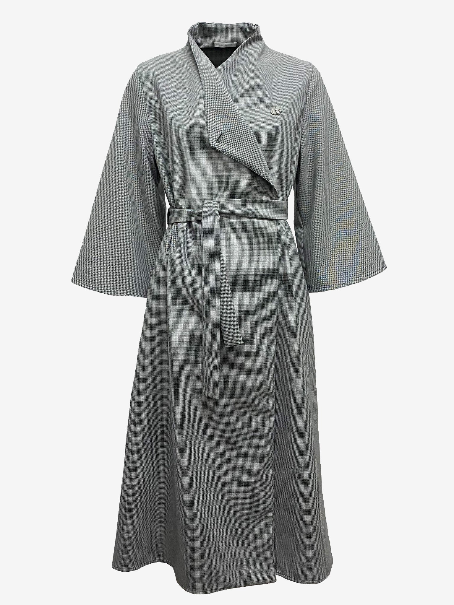 Pied De Poule Trench Coat