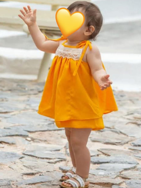 Yellow Pre-Christening Outfit
