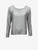 Grey Silk Blend Smart Casual Blouse