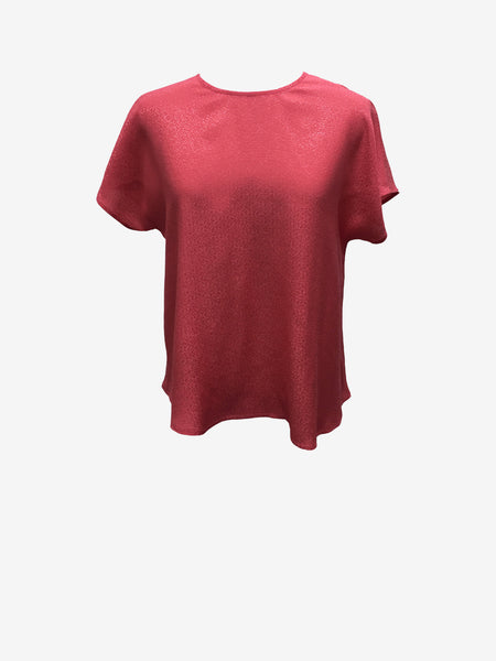 Coral Summer Top With Open Back