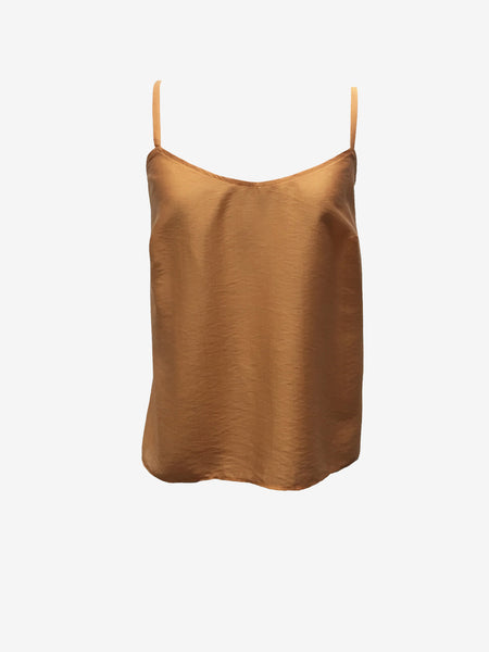 Orange Silk Camisole Top