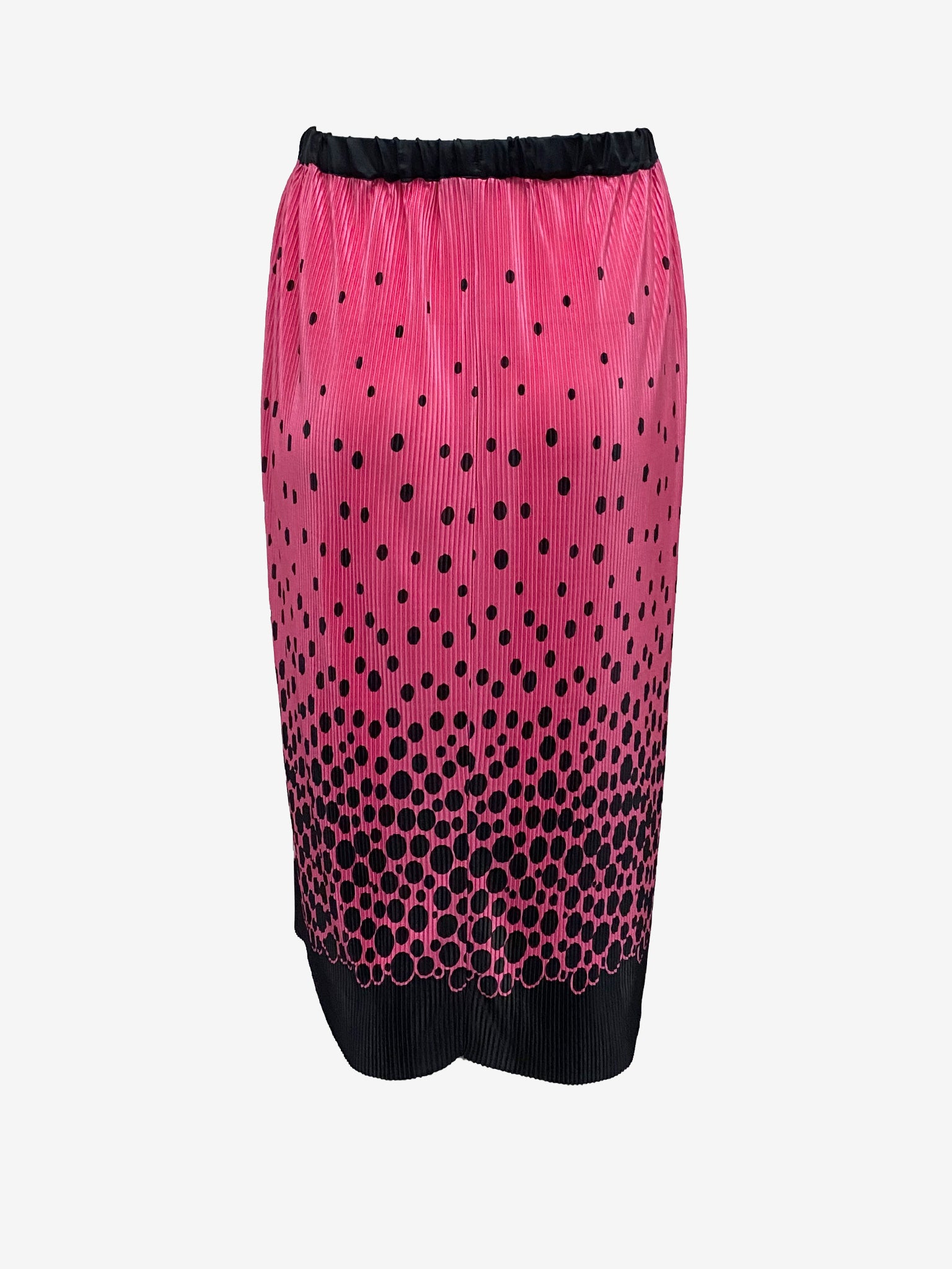 Pink-Black Pleated Tube Skirt