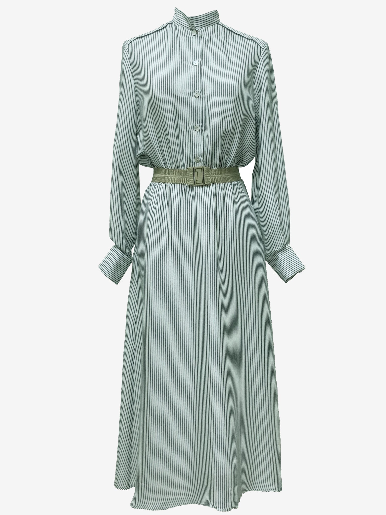 Mint Striped Signature Shirt Dress