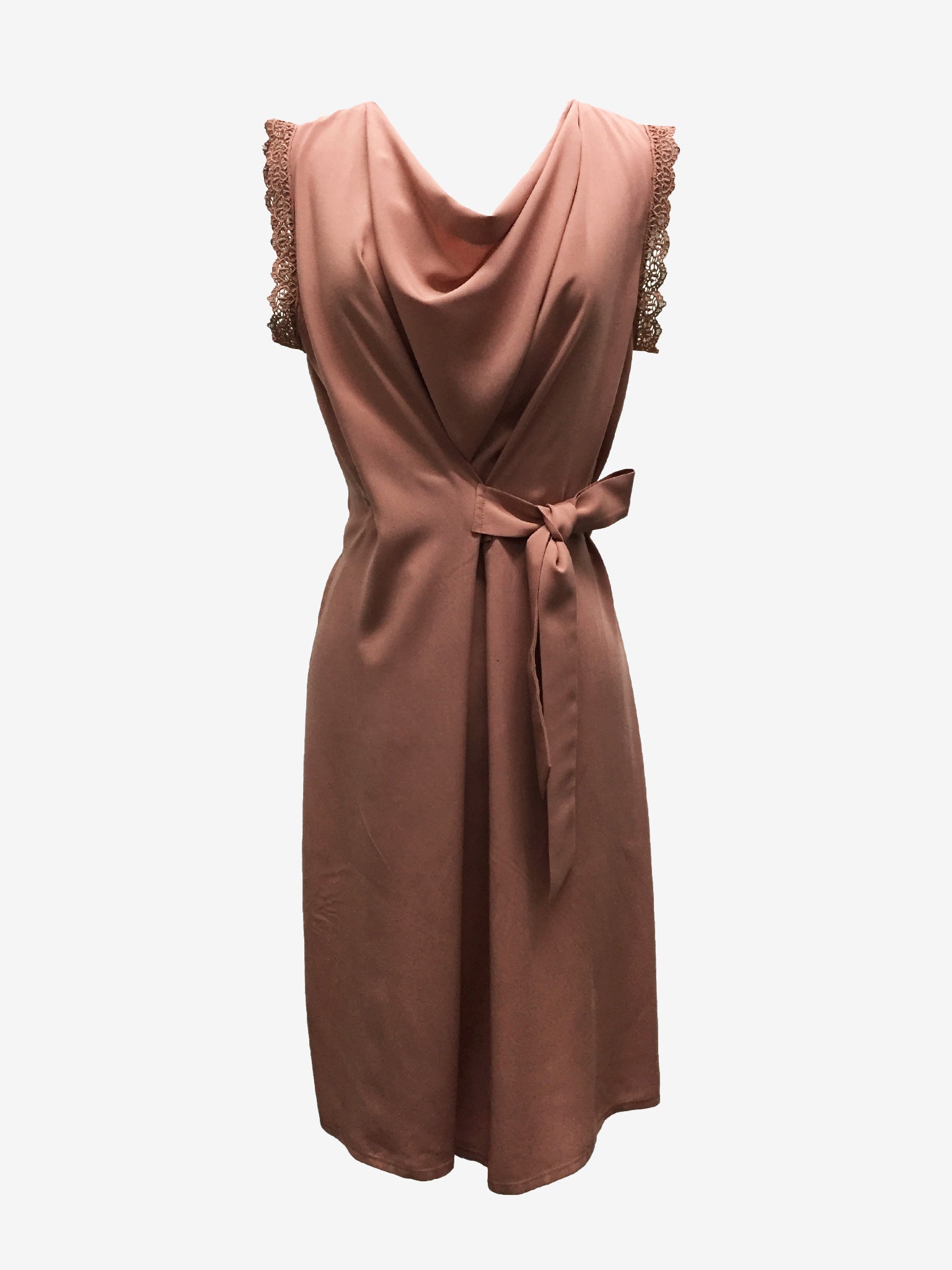 Copper Faux Wrap Dress