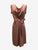 Copper Faux Wrap Dress