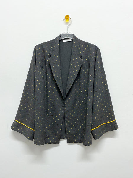 Office To Dinner Grey Signature Shirt Jacket