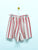 Red Striped Resort Shorts