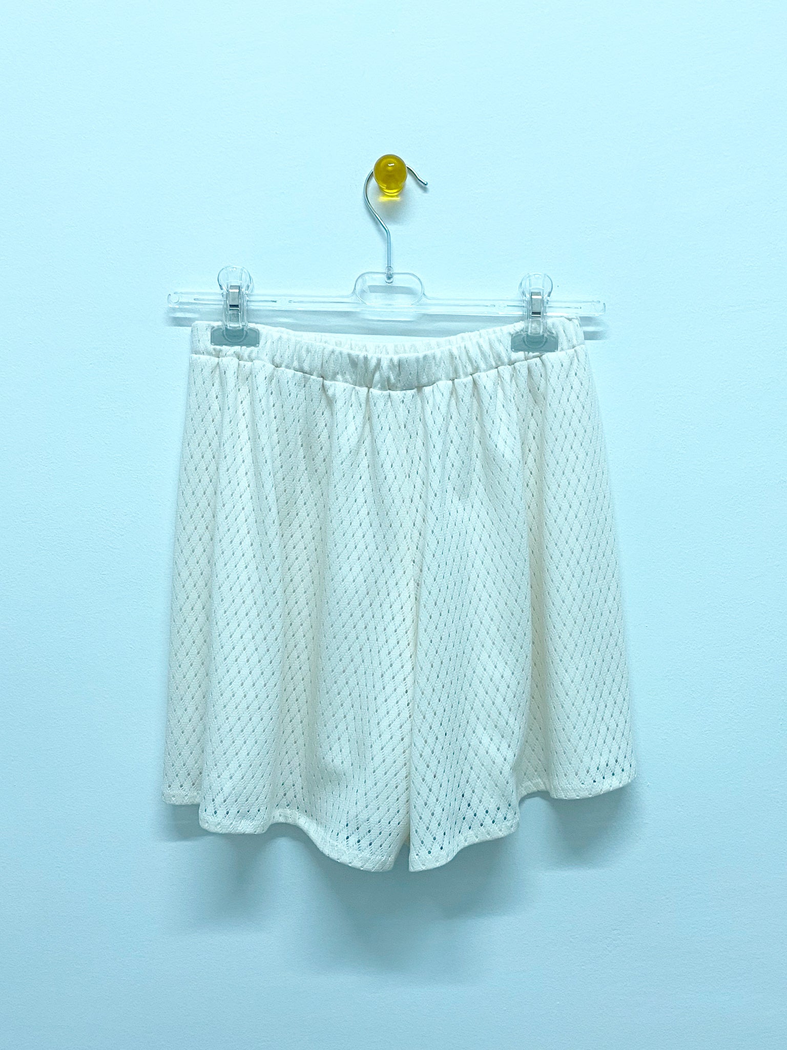 Ecru Knit Resort Shorts