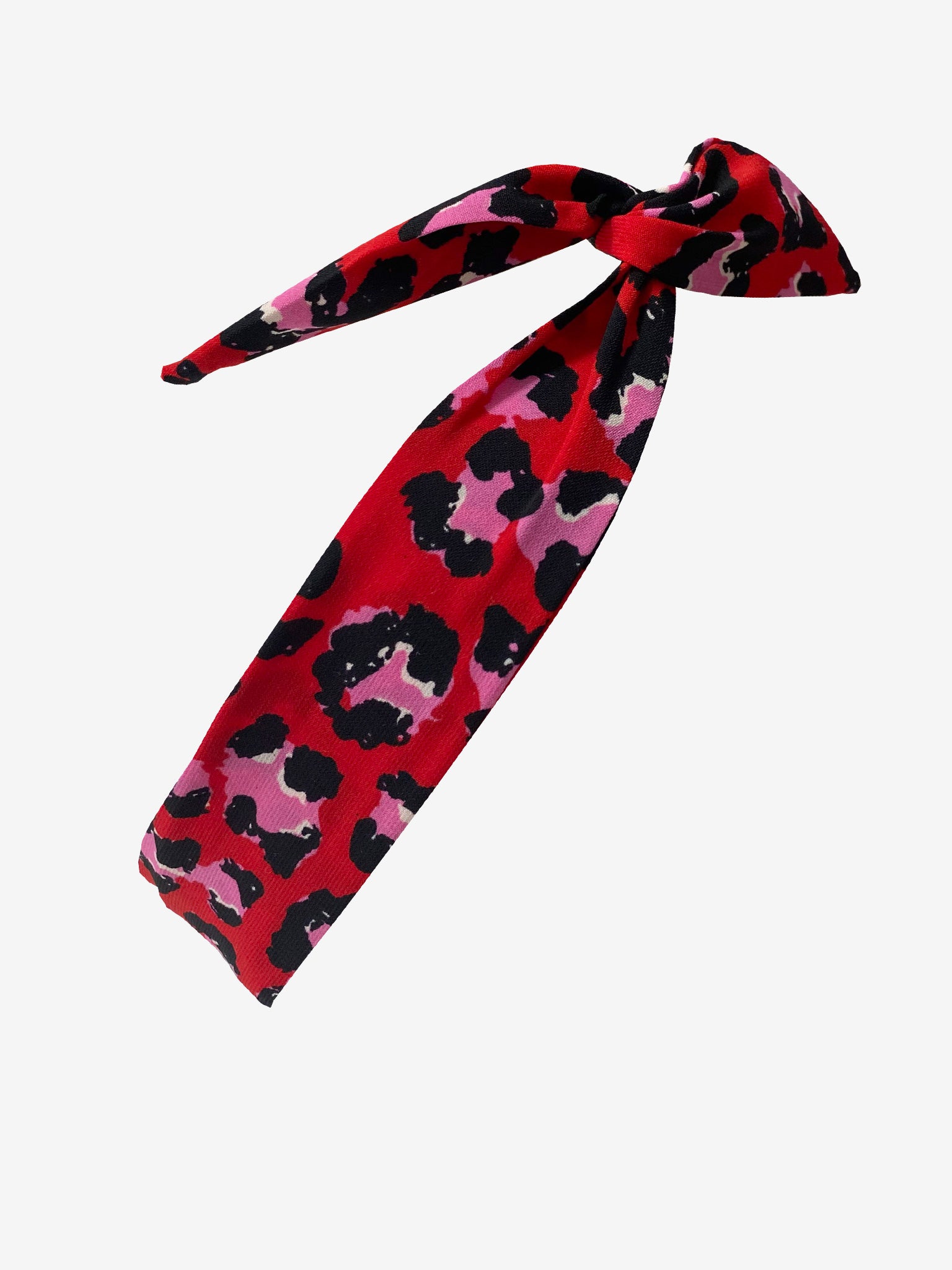 Wire Headband in Red-Pink Animal Print