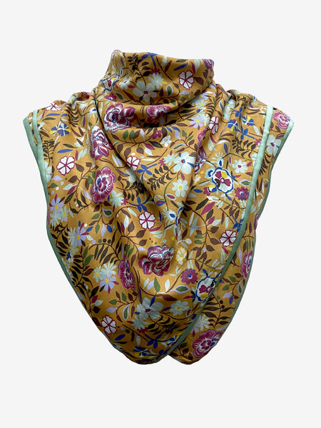 Athens Ochre-Mint Scarf