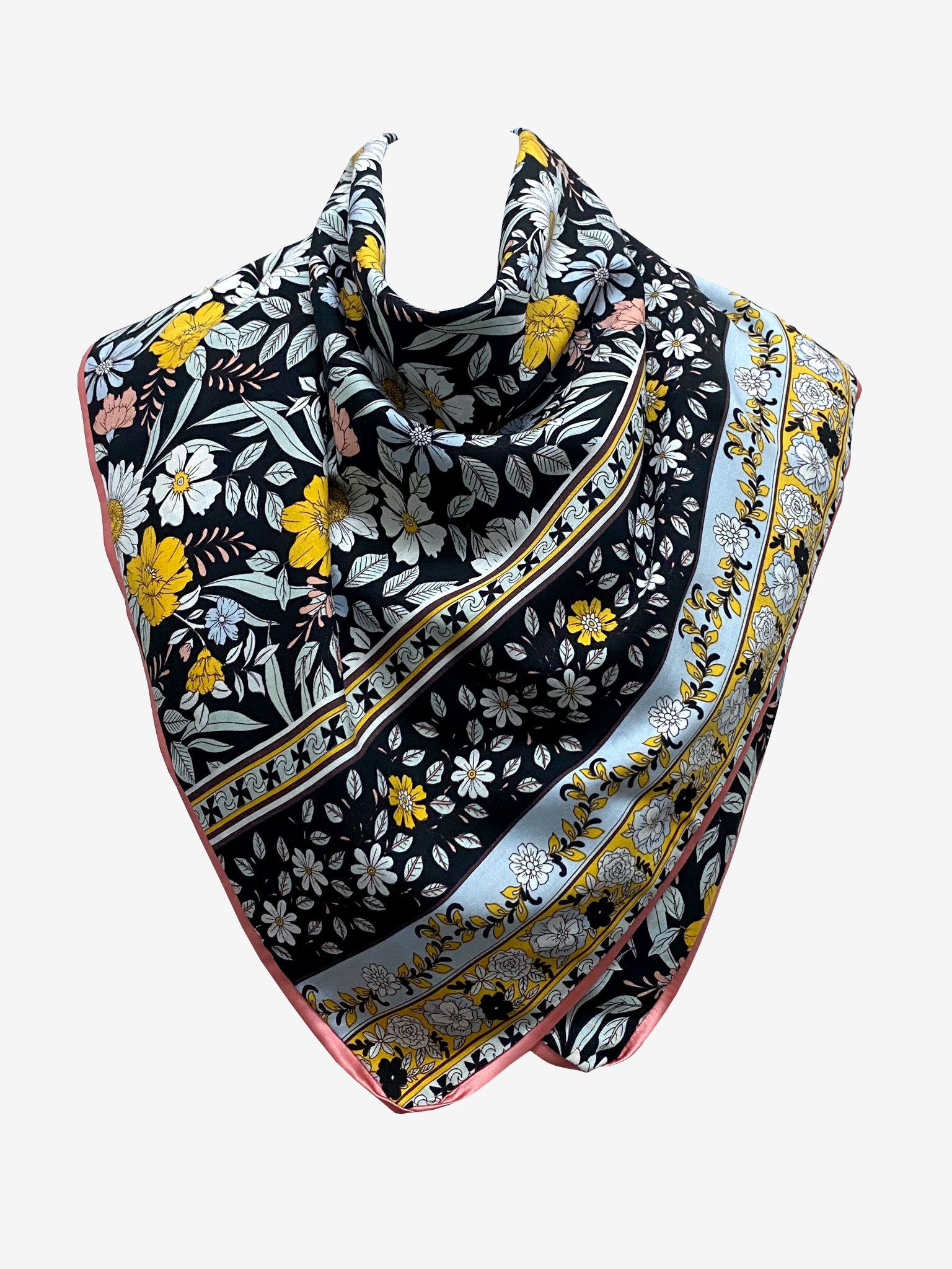 Athens Black-Coral Scarf