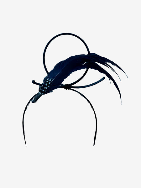 Black Diana Feather Headpiece