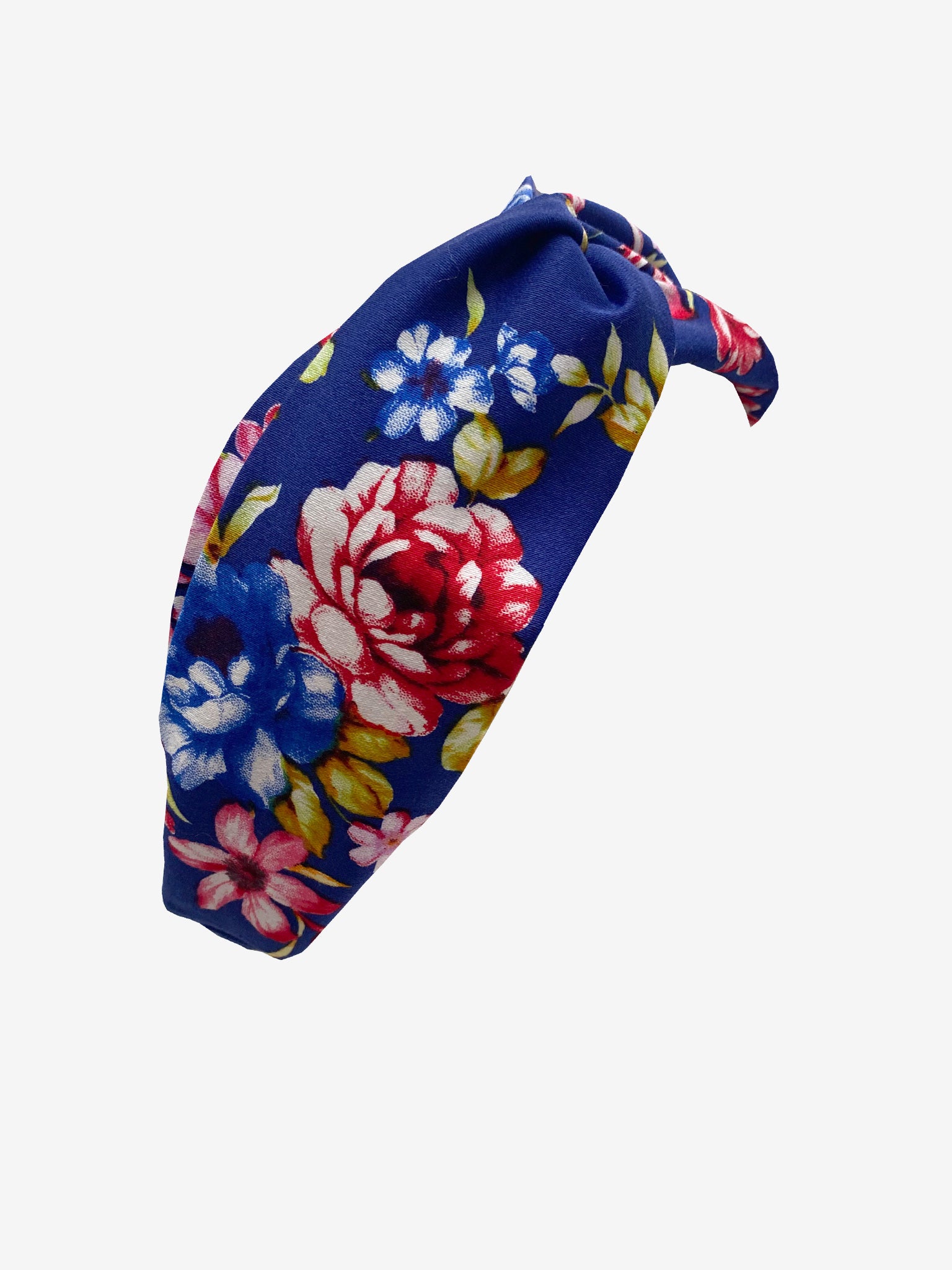 Handmade Summer Headband in Blue Floral