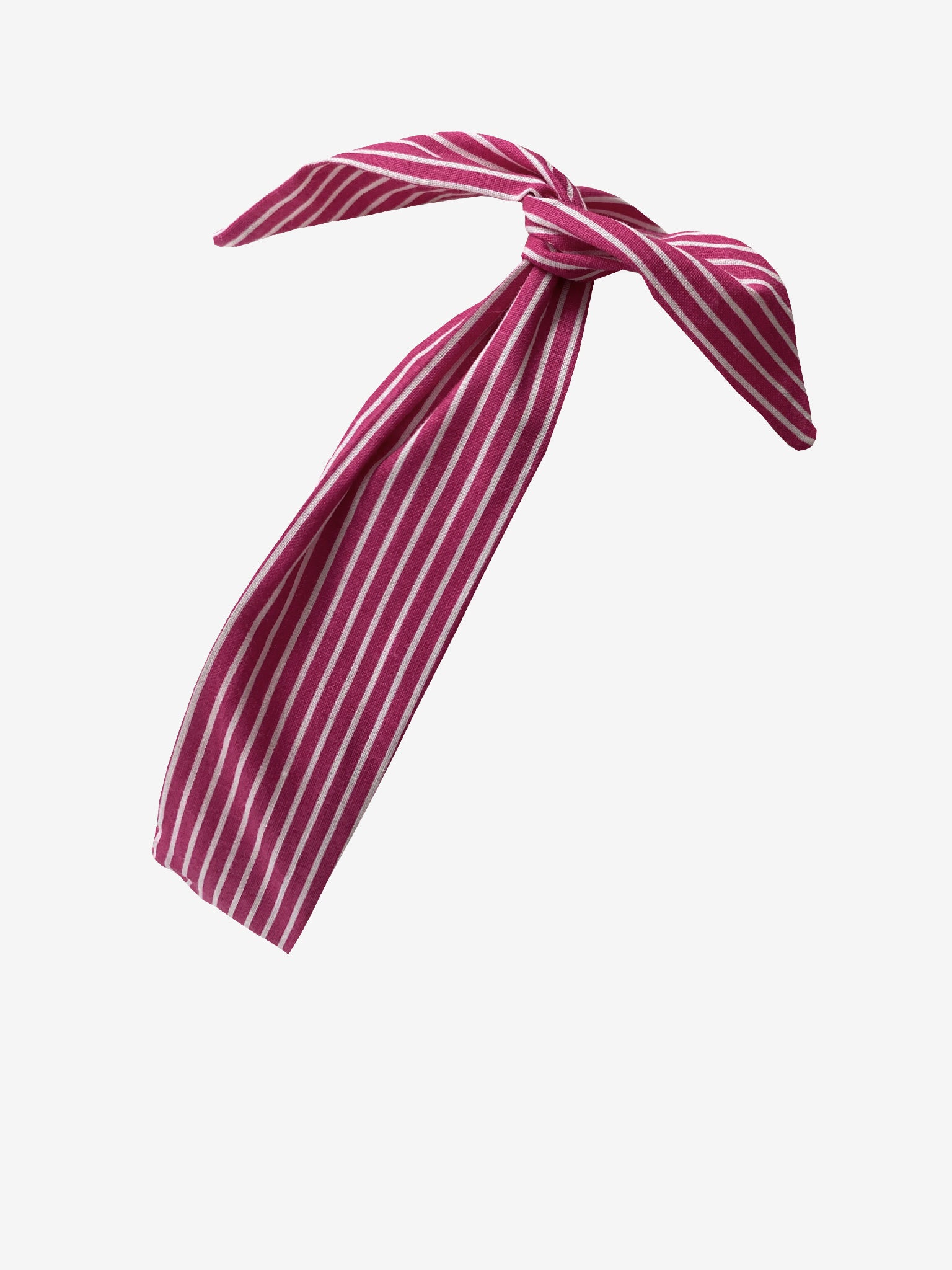 Wire Headband in Crimson-White Stripes