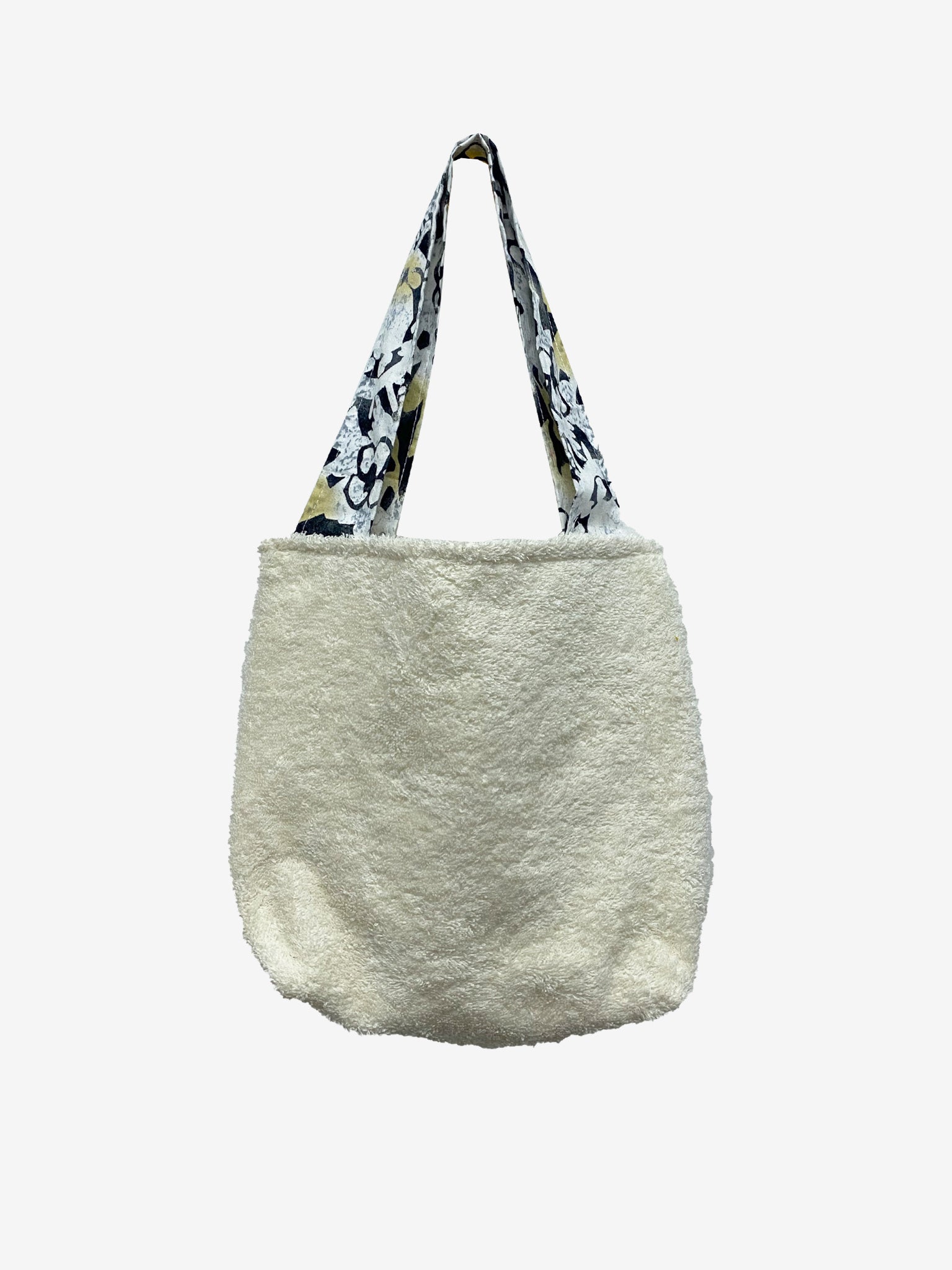 Ecru-Blk-White Towel Beach Accessory Bag