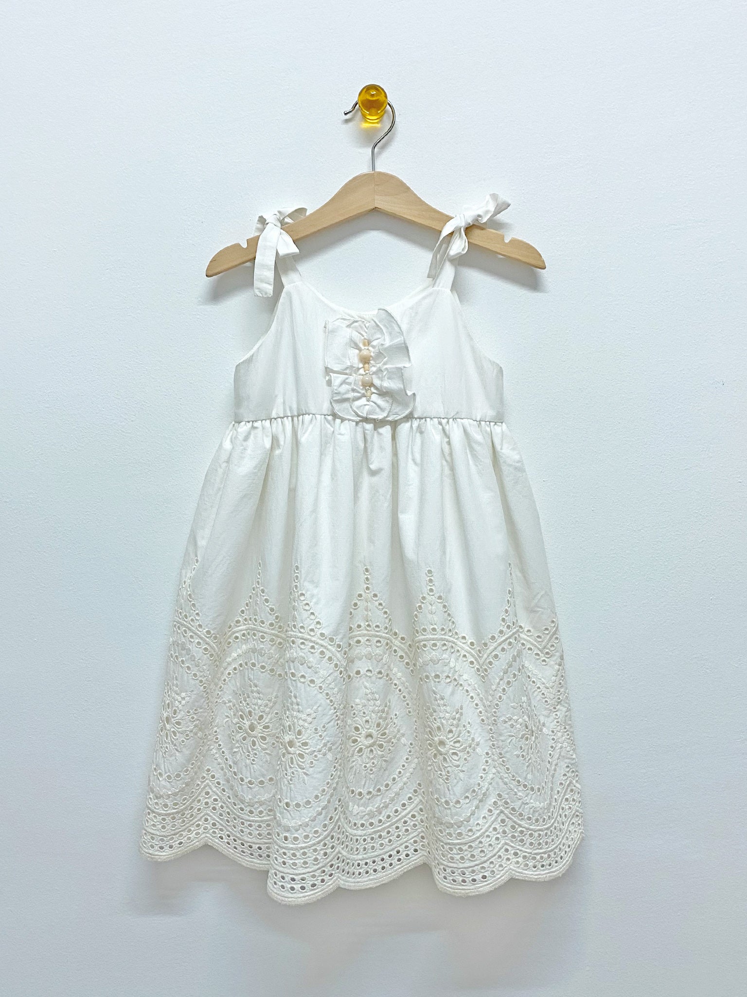 Ecru Cotton Broderie Anglais