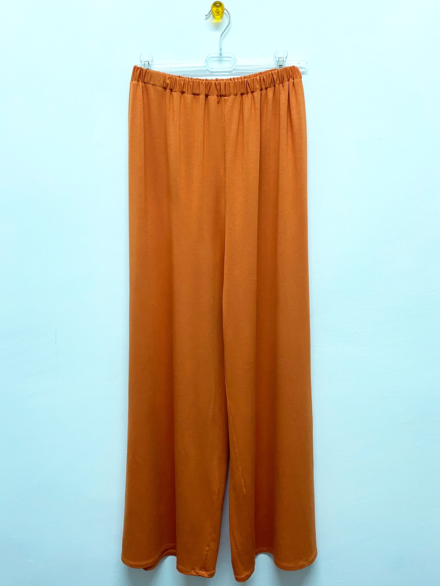Orange Jersey Flare Pants