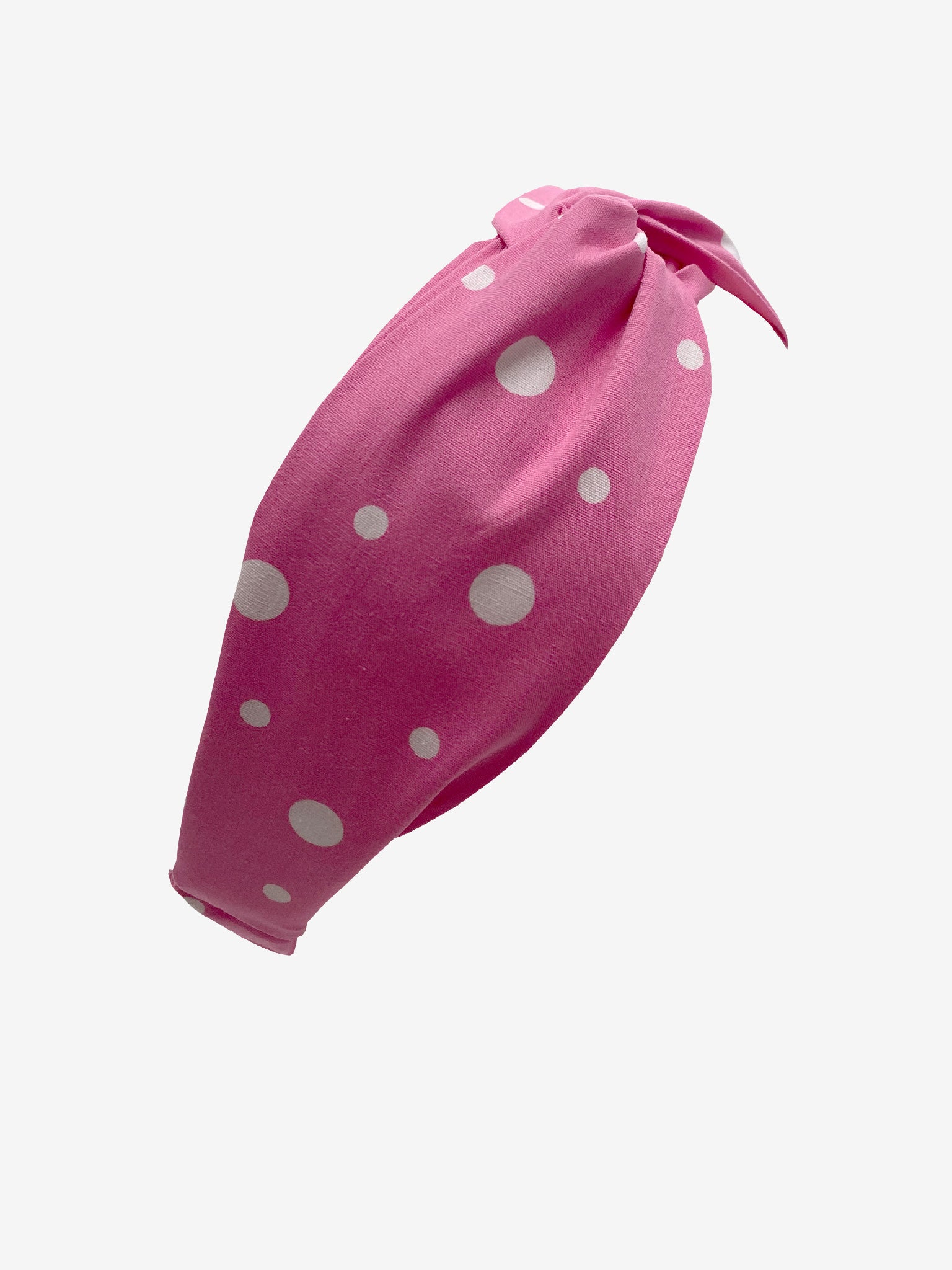 Summer Headband in Pink-White Polka Dot