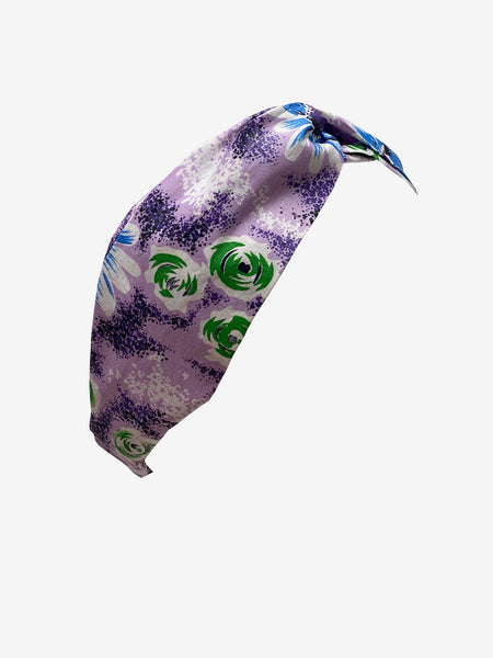 Handmade Summer Headband in Lilac Print