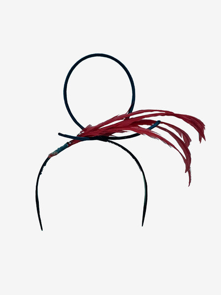 Red Diana Feather Headpiece