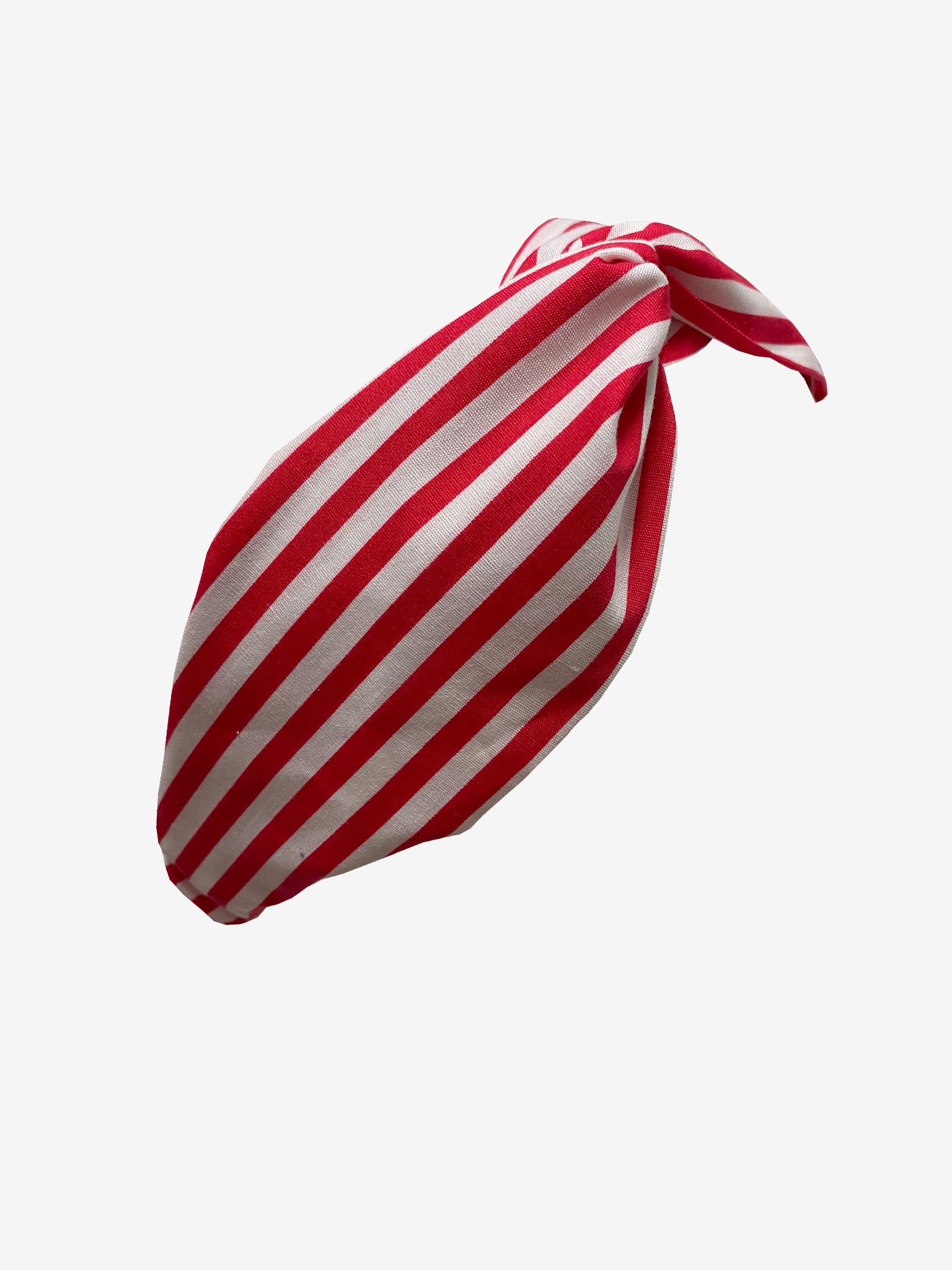 Summer Headband in Red-White Stripes