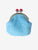 Handmade Coin Purse in Sky Blue & Red