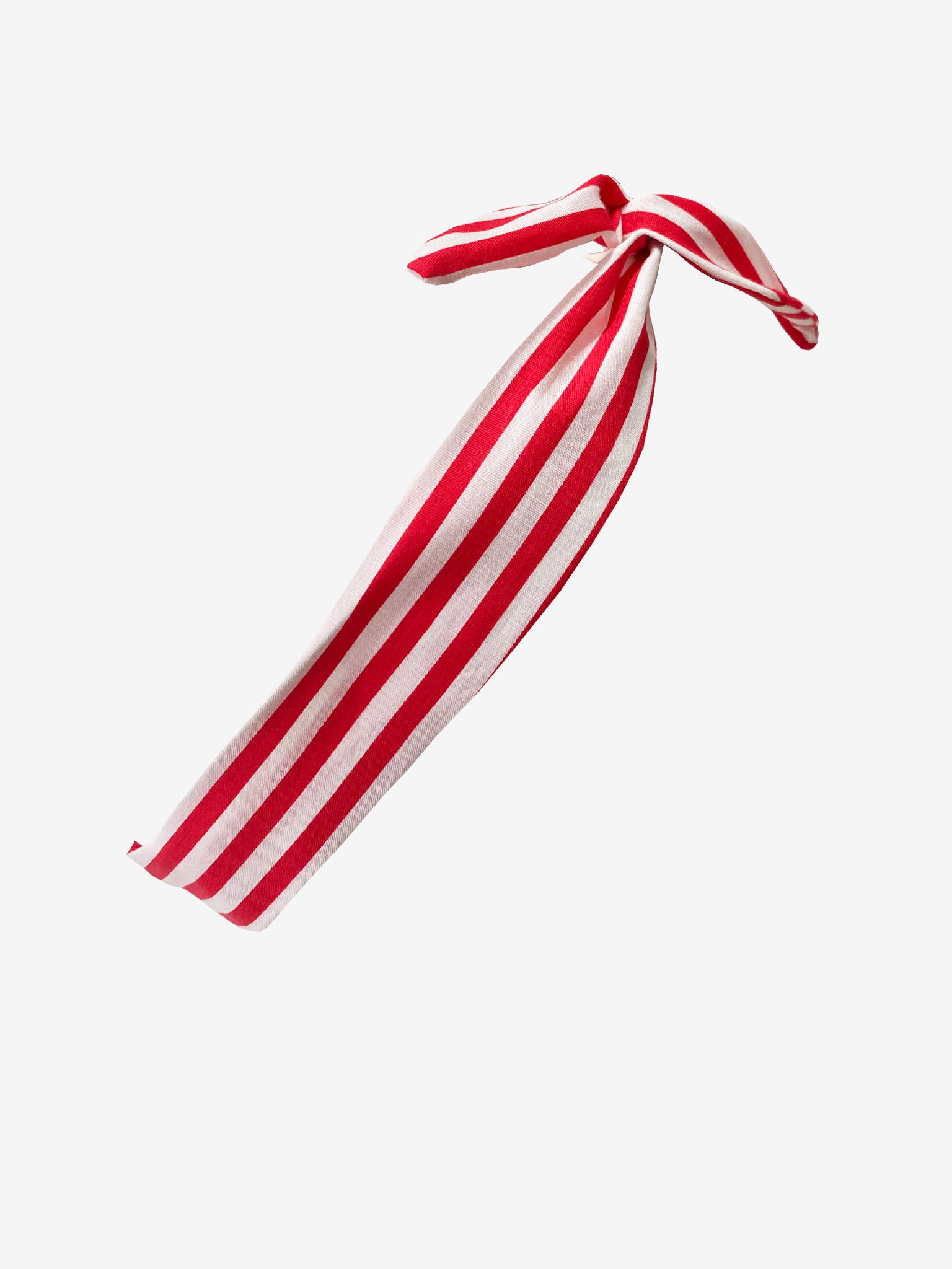 Wire Headband in White-Red Stripes