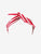 Wire Headband in White-Red Stripes