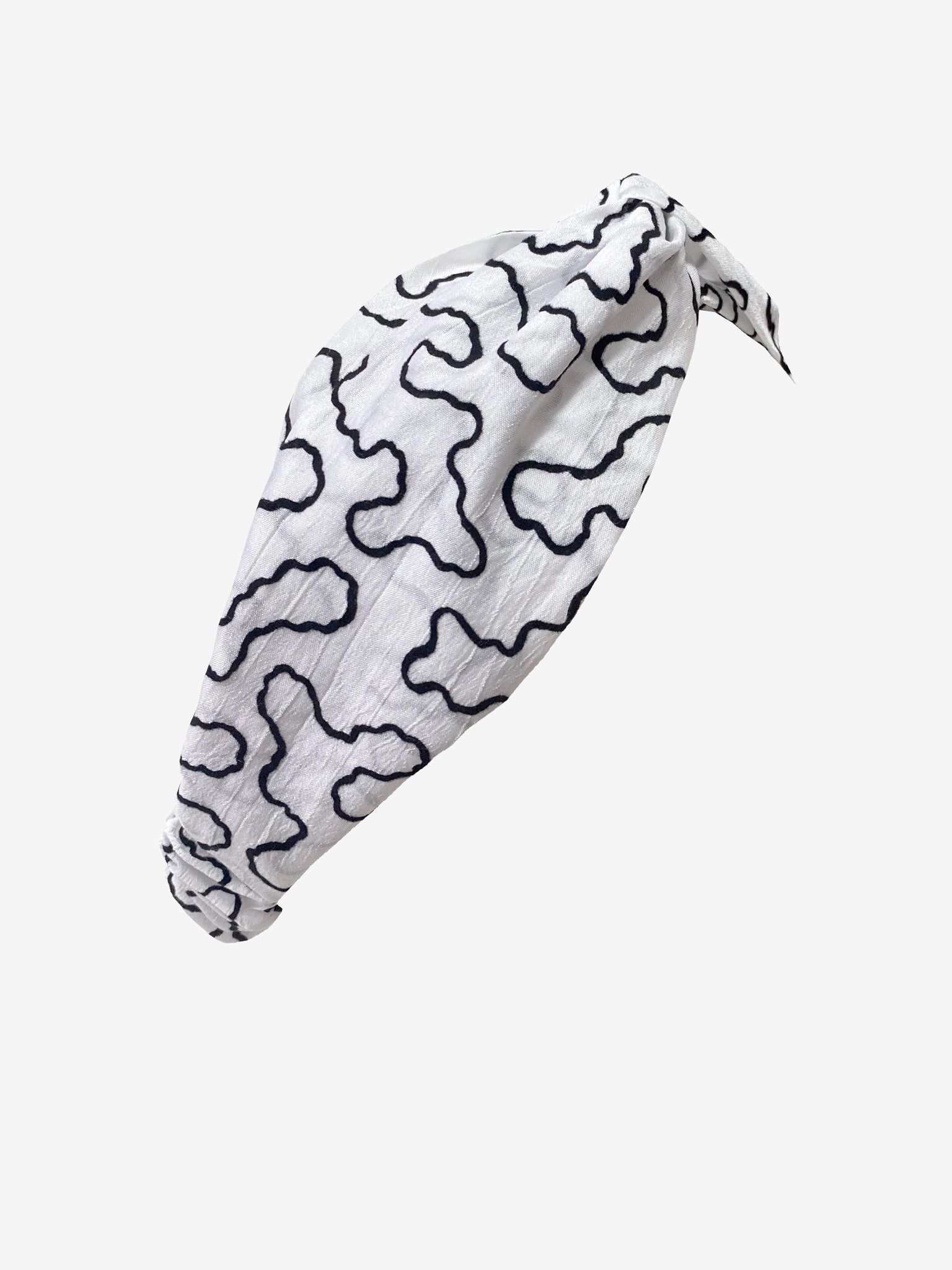 Handmade Summer Headband in White & Black