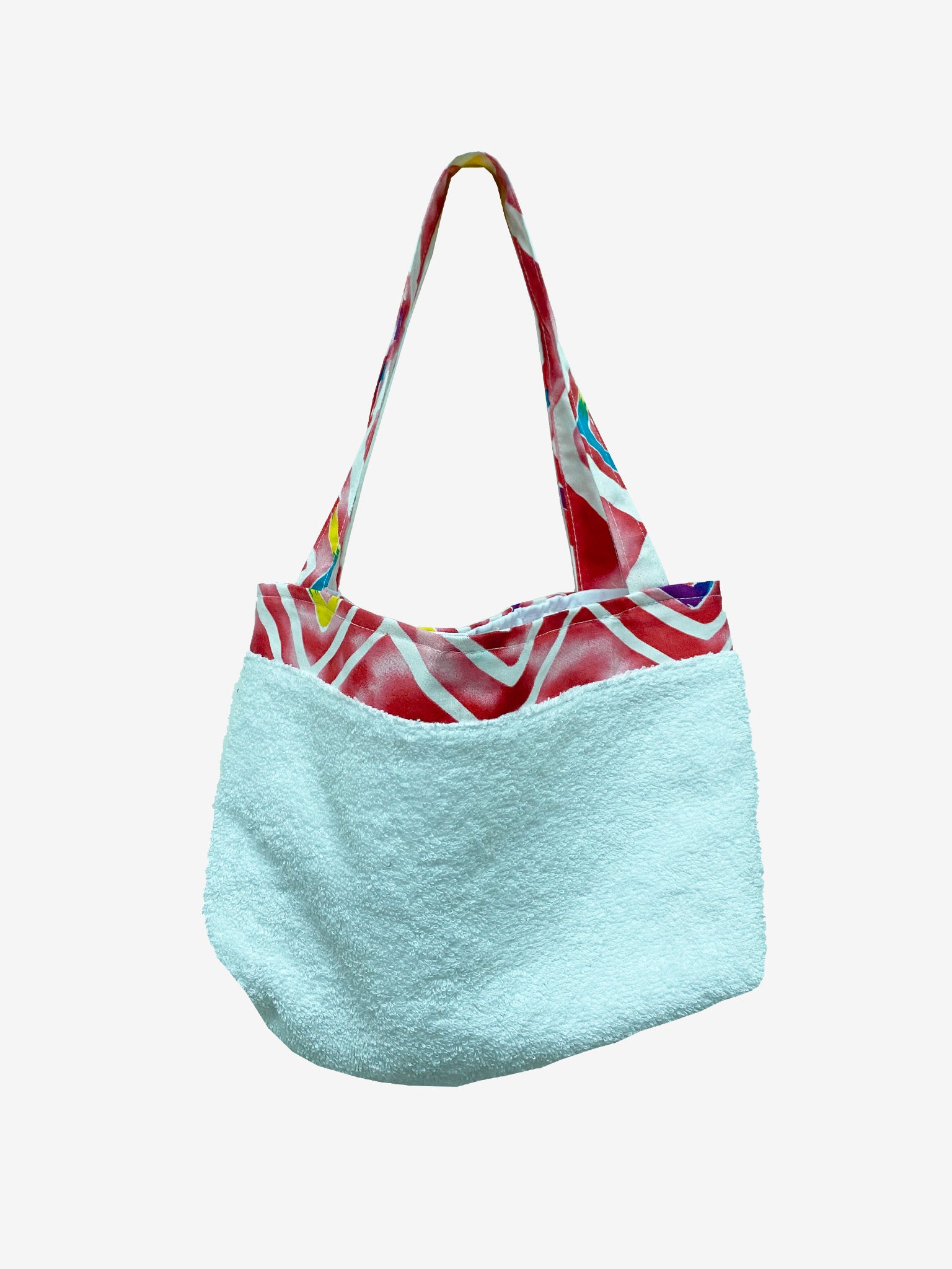 White-Aztec Towel Beach Accessory Bag