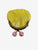 Handmade Coin Purse in Lemon & Pink