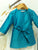 Turquoise Silk Trench Coat