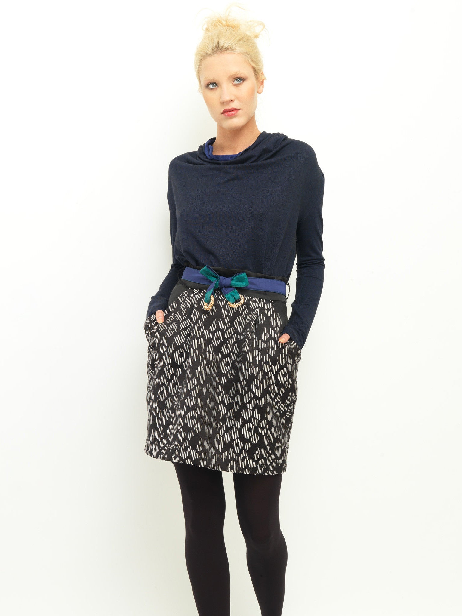 Graphic Jacquard And Drape