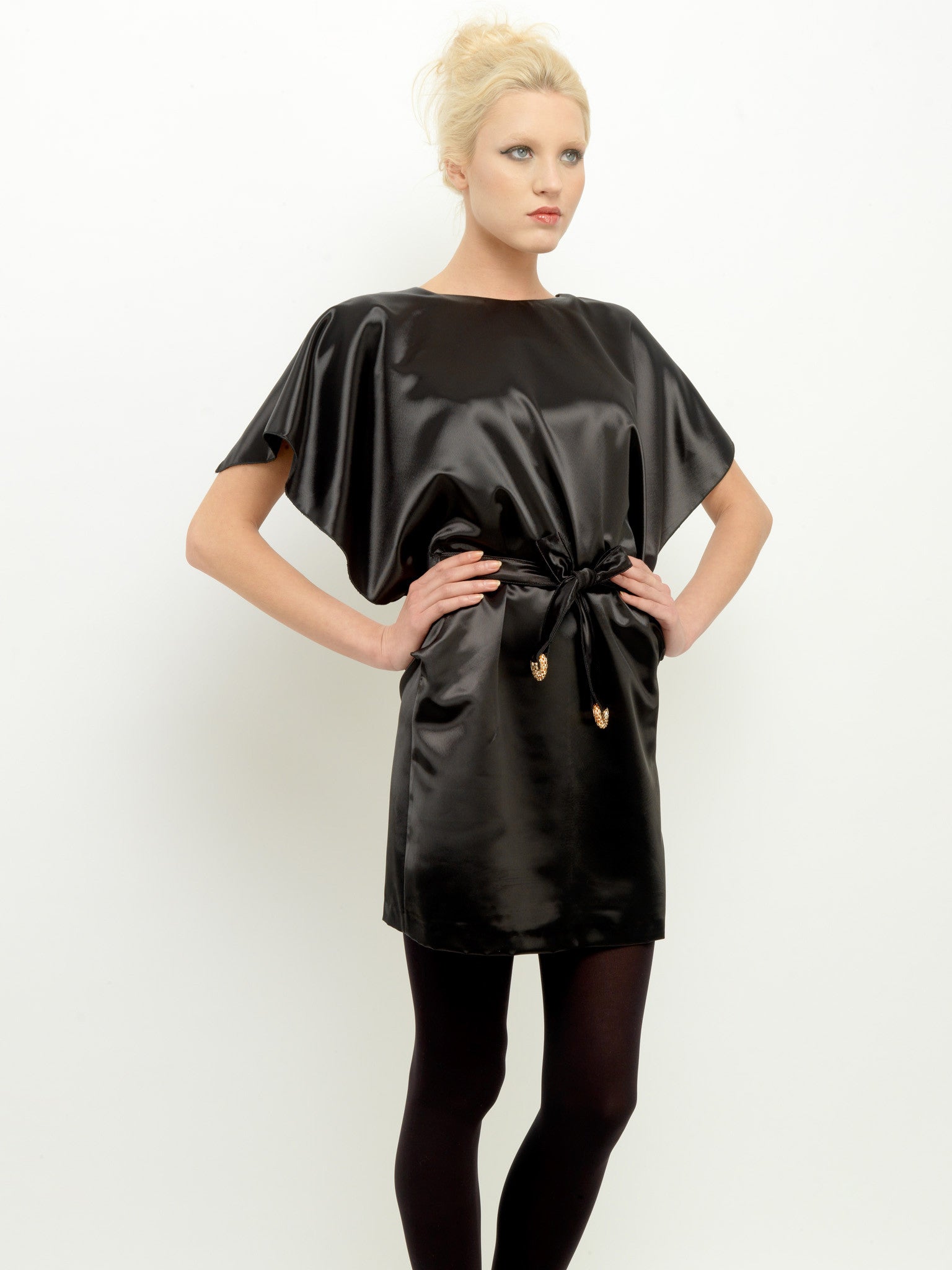 Shiny Batwing Dress