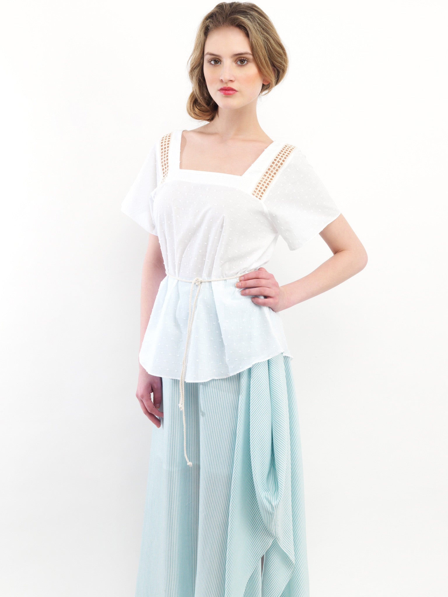 Lattice Tunic Top