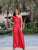 Cherry Evening Dress Pant Jumpsuit