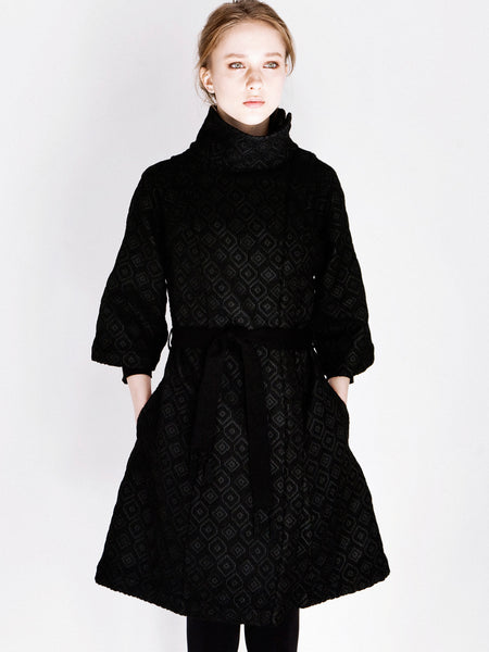 Wool Jacquard Shielding Coat