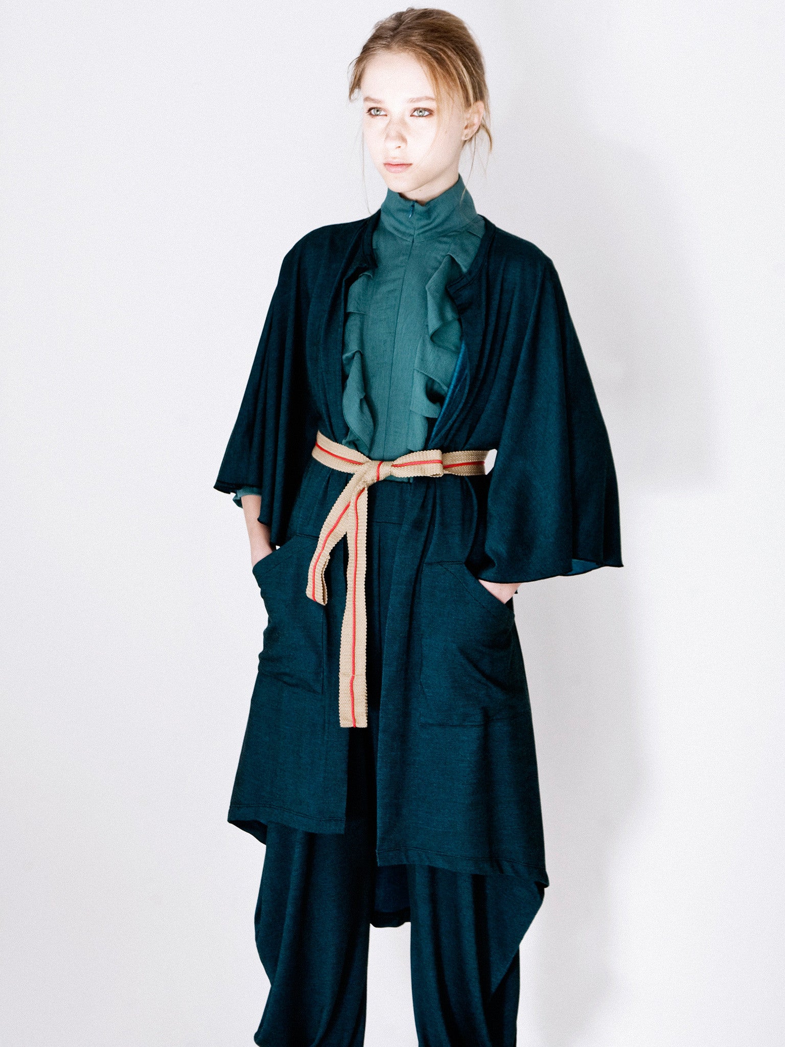 Draping Cardi & Pants Suit