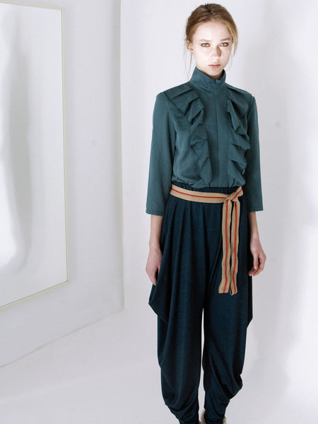 Jade Soft Frill Blouse & Pants