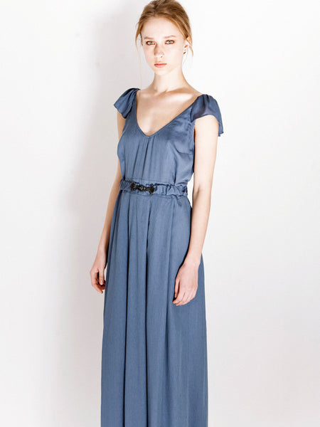 Elegant Pm Dress With Pleat Sleeve