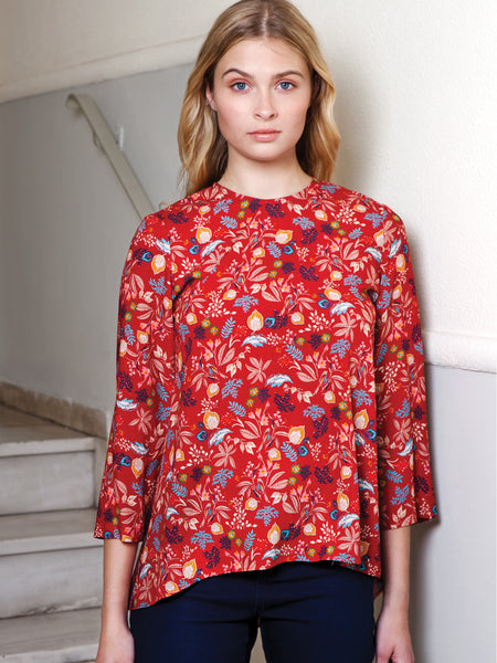 Always A Girl At Heart Red Blouse