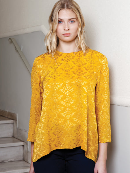 Always A Girl At Heart Mustard Blouse