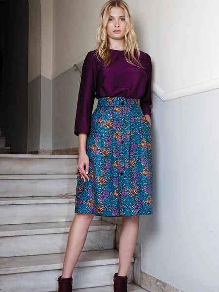 Emerald Print Skirt