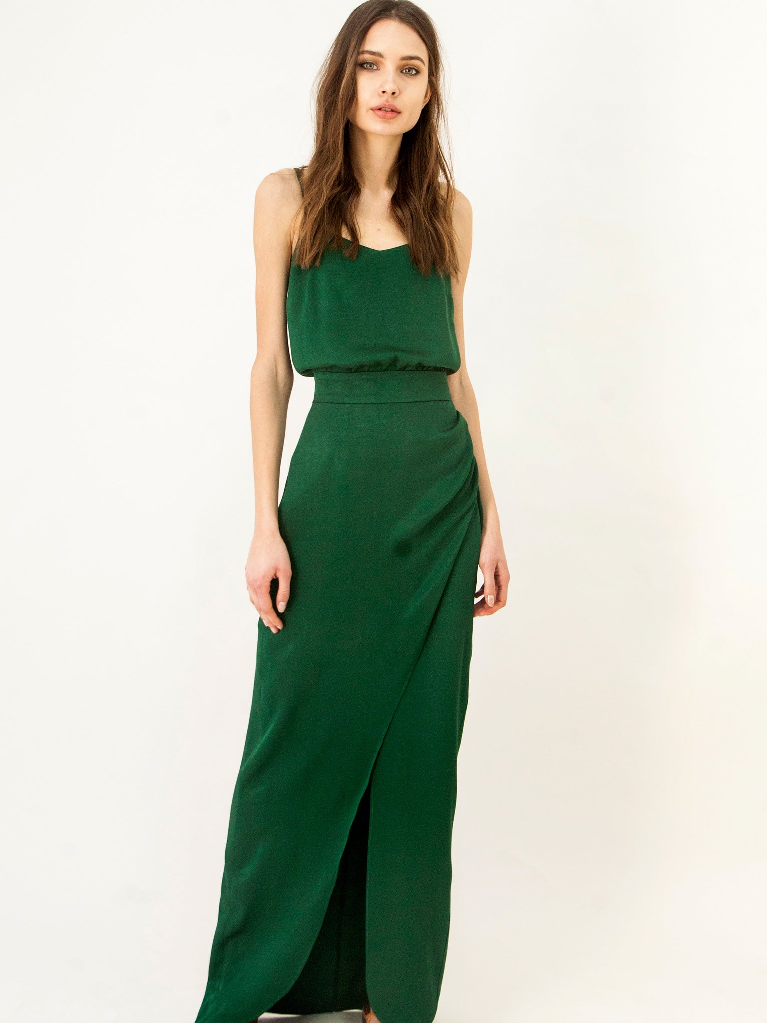 Green Long Evening Dress