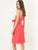 Watermelon Silk Blend Wrap Dress